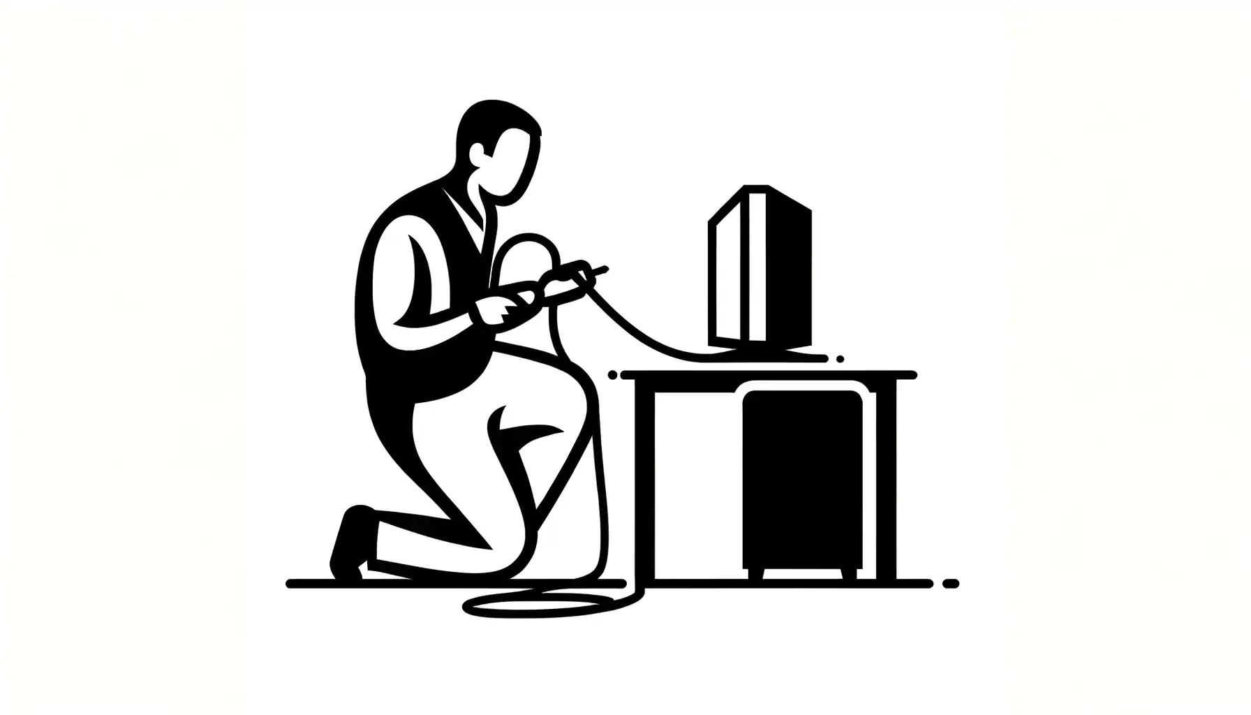 Abstract image of a computer repair technician working on a computer in Fresno