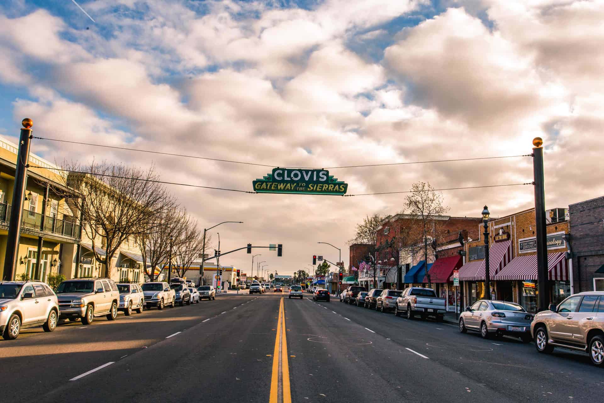 A picture of downtown Clovis in california
